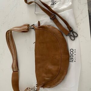 Latico Brown Leather Crossbody Bag